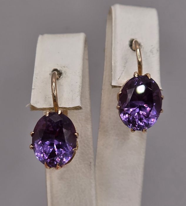 Золотые серьги ссср с александритом