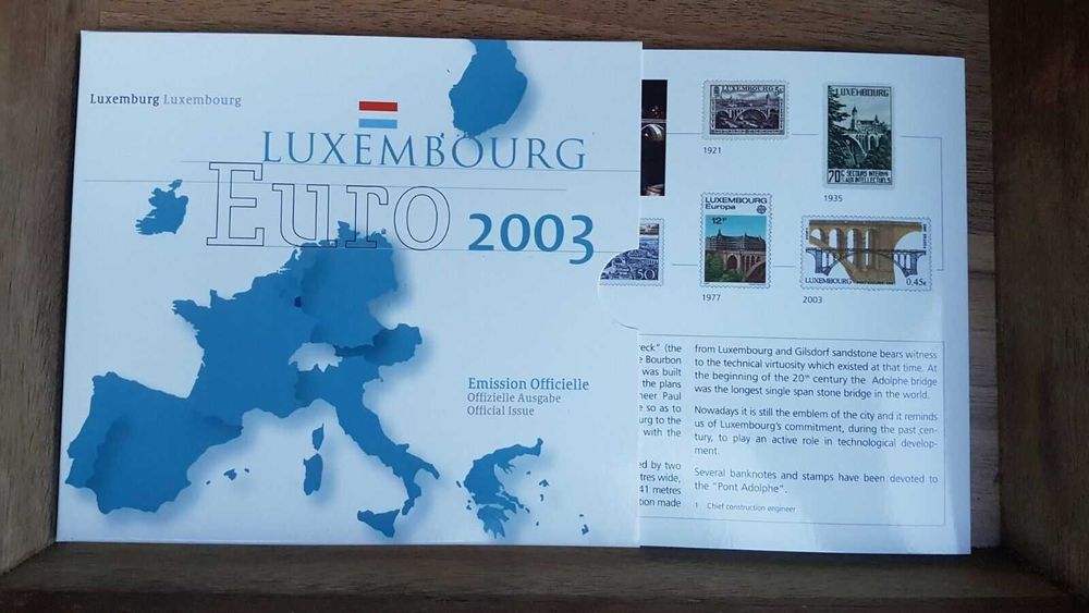 Set Conjunto Euro - Luxemburgo 2003 BNC 1ct até 2 euro
