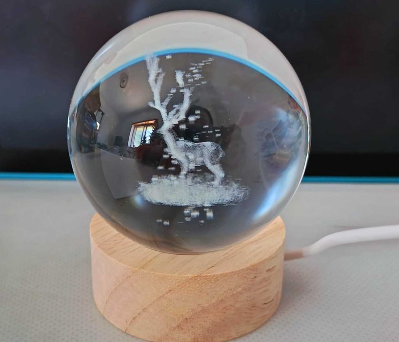 Candeeiro de cristal em forma de veado