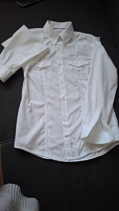Koszula biała z długim rękawem roz. M