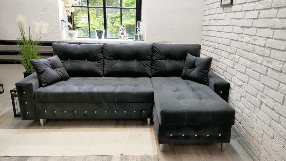 Narożnik w stylu Glamour  sprężyny