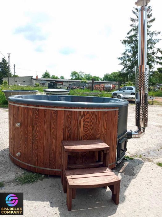 Виробництво чанів джакузі. Купель на дрова Гаряча бочка Басейни
