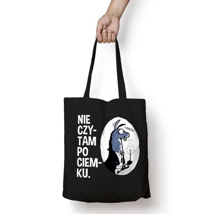 Torba bawełniana - Nie czytam po ciemku oprawa: folia