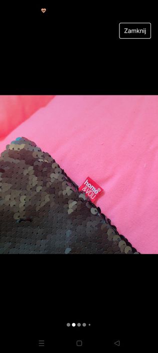 Poszewka ozdobna na poduszkę home&you czarna cekiny 45x45