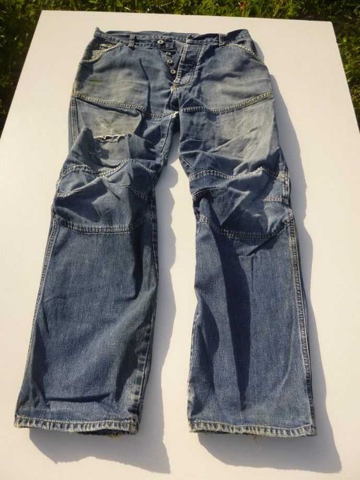 G-Star Jeans Elwood Raw Denim, blue destroyed, 33/32