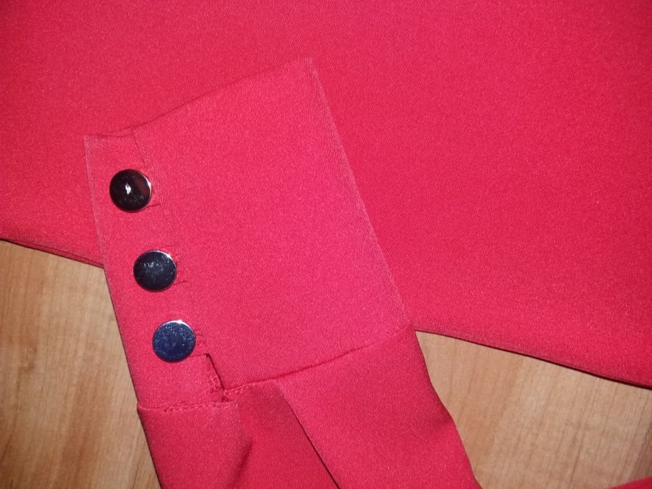 Przepiękna koszula bluzka elegancka czerwona s 36 jak nowa