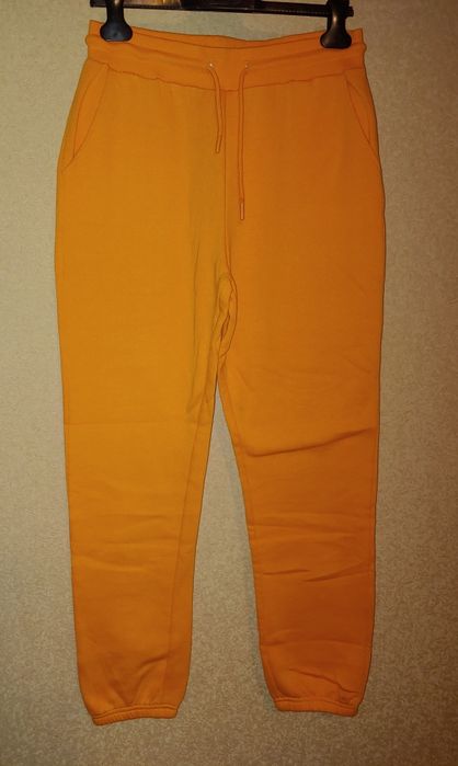 Джогеры женские штаны на флисе утепленные оранжевые новые FB sister