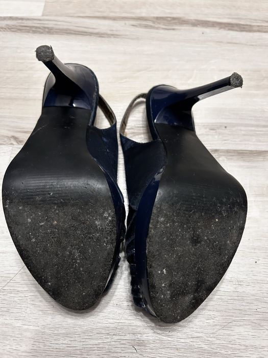 Wysokie granatowe szpilki Centro 10 cm wesele, impreza