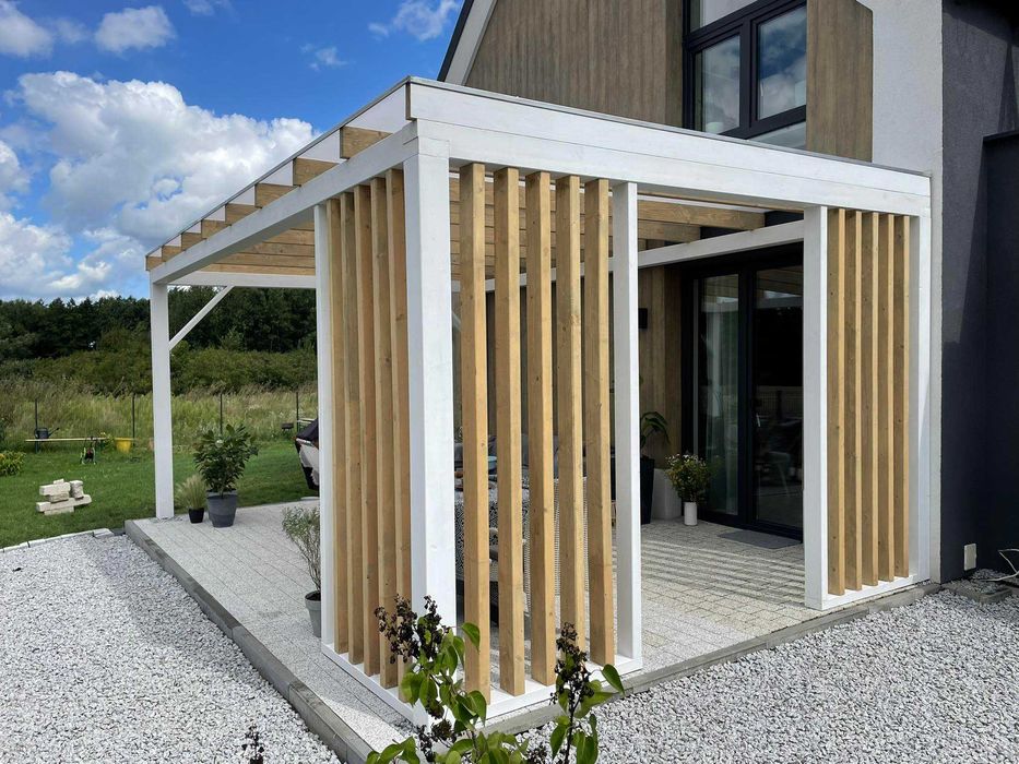 Drewniana pergola, zadaszenie tarasu, wiata, altana PRODUCENT