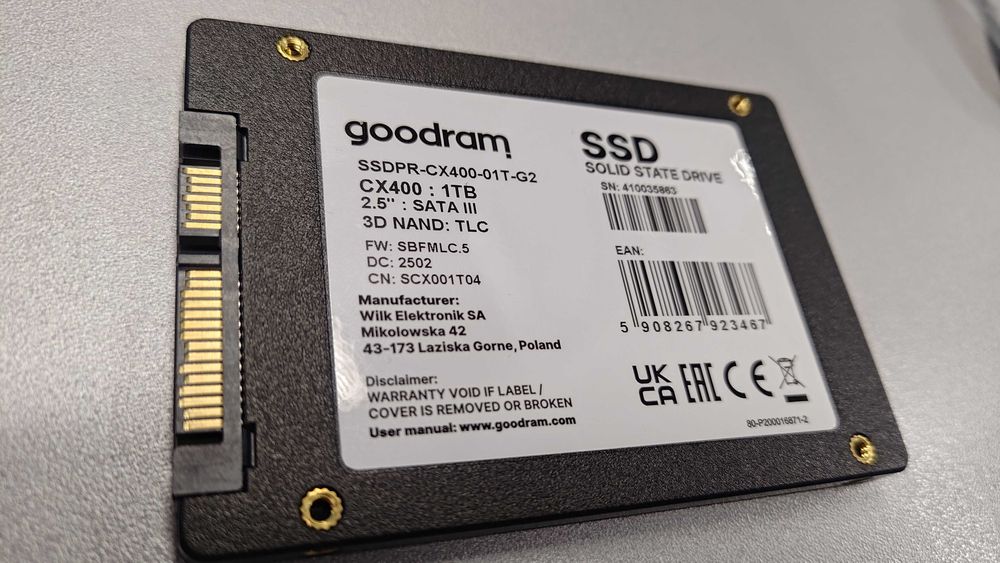 Dysk 1TB SSD GOODRAM CX400 Gen. 2 1TB SSD 1000GB
