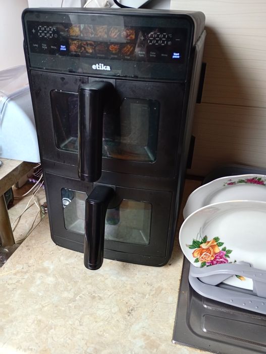 Air frayer dwukomorowy