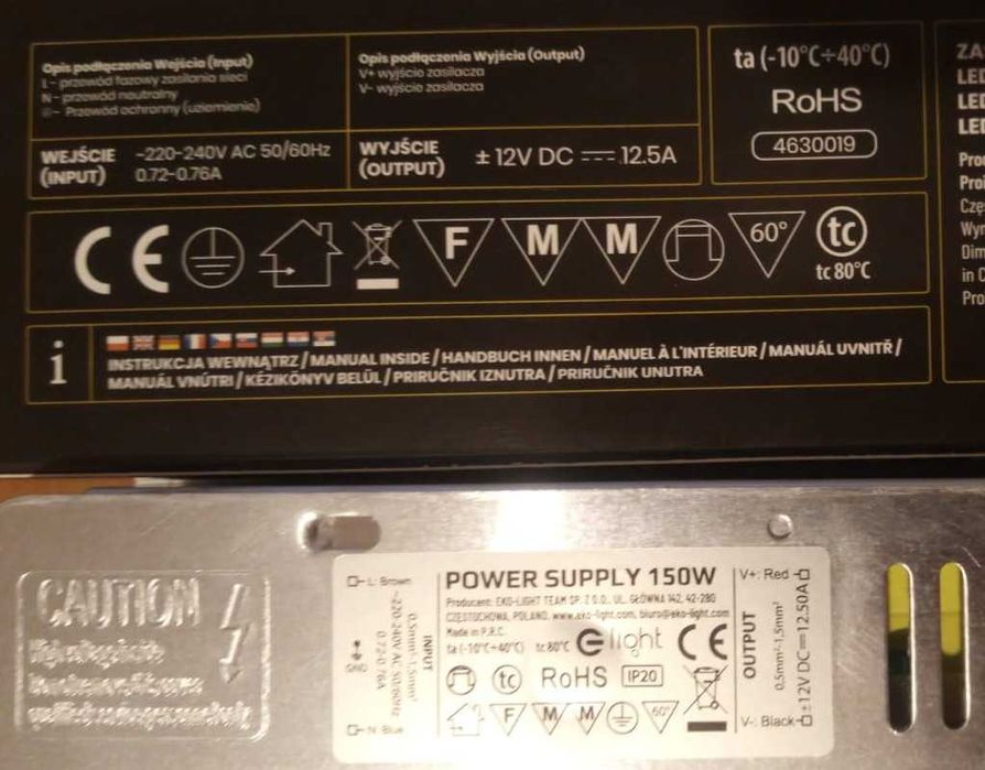 Zasilacz LED 150W / 12V