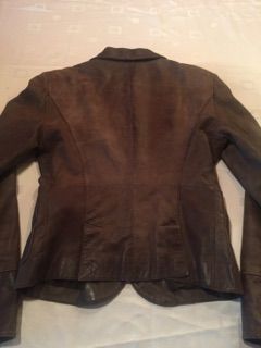 CAMAIEU_Marynarka / Kurtka_Skóra Nat._Brąz_ S_ OKAZJA