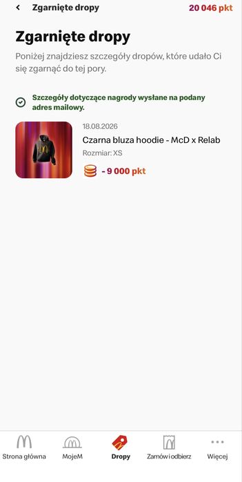 Bluza McDonalds x Relab czarna kangurka XS