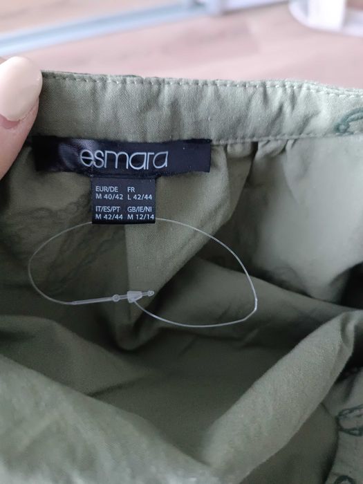 Sukienka ażurowa haft khaki zieleń