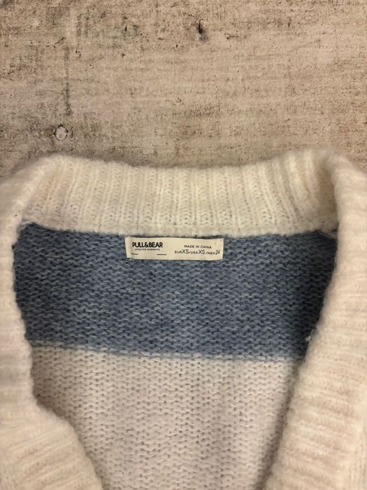 sweter w paski kardigan pull and bear z guzikami XS