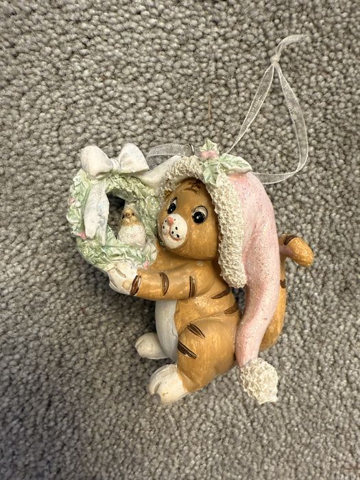 Іграшка на ялинку котик різдвяний