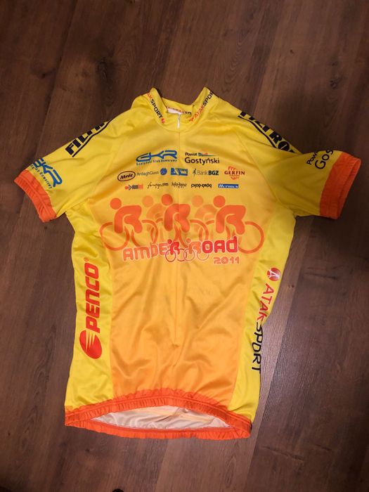 Koszulka żółta lidera Złota kolarska rowerowa