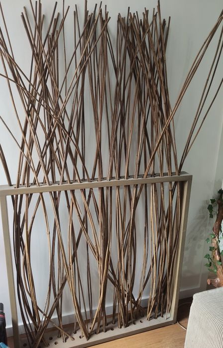Divisória madeira e bambu