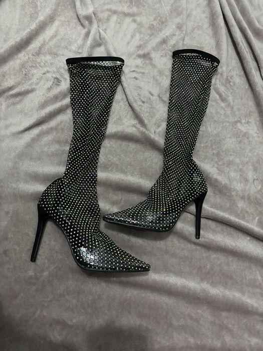 NOWE modne kozaki z cekinami