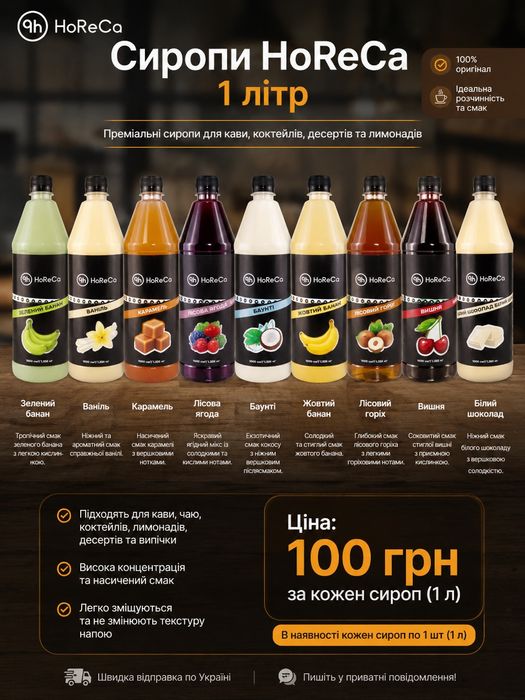 Сиропи HoReCa 1л (PH)