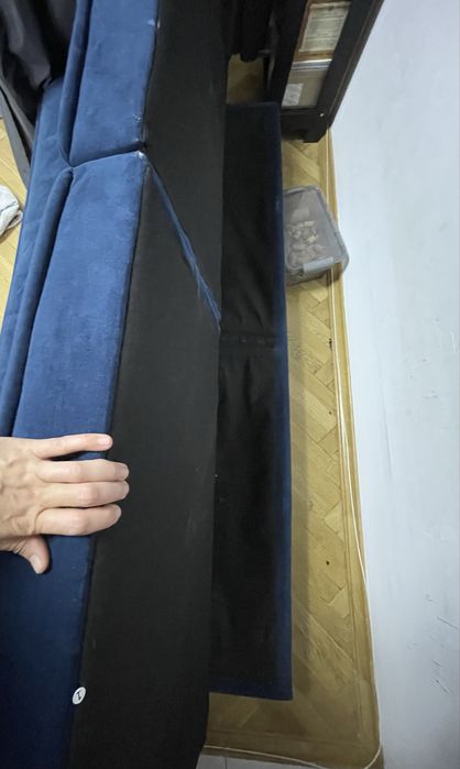 Диван книжка синій розкладний