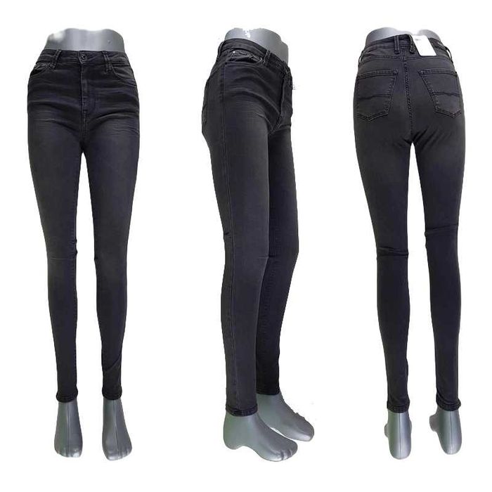 Nowe damskie jeansy Pepe Jeans - Regent Skinny - czarne rurki wysoki stan oryg. rozmiar W26/L32