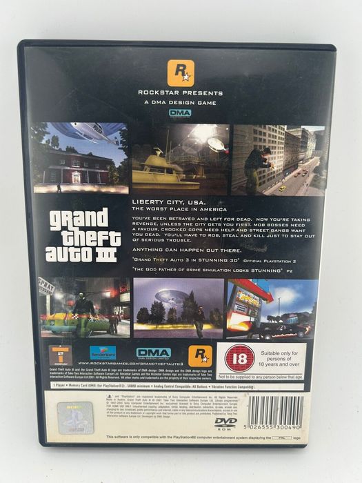Gta III Komplet z Mapą Ps2 nr 8507
