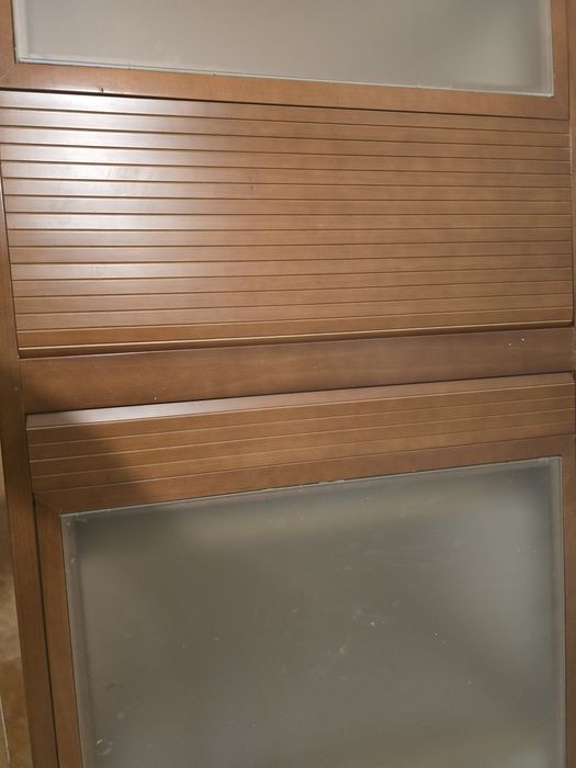 Mesa de Jantar extensível em madeira e vidro