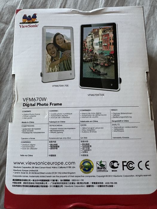 Цифрова фоторамка viewsonic VFM670W