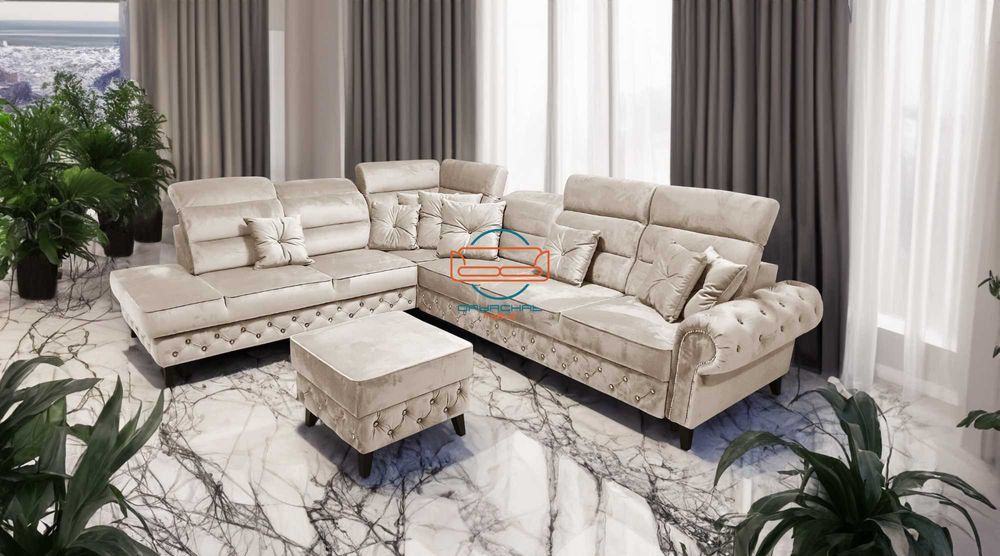PRODUCENT!!! Wygodny narożnik dodatki glamour spanie NR.2/2024 R
