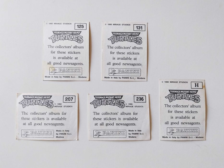 5 cromos TARTARUGAS NINJA | Panini lote ou venda avulso