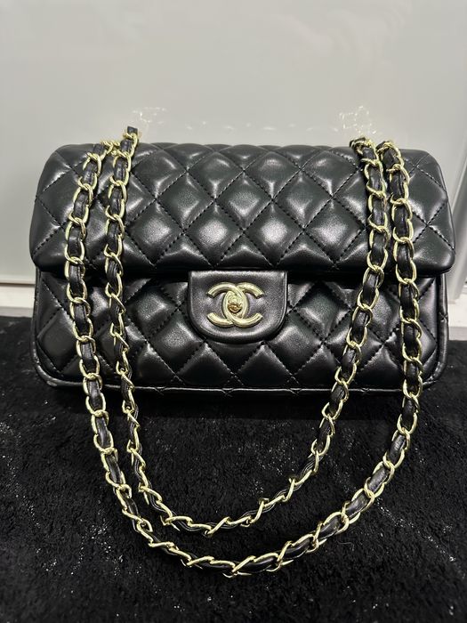 Chanelka torebka pikowana czarna