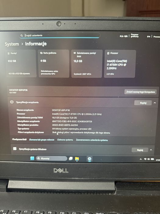 Laptop Dell g5 5587