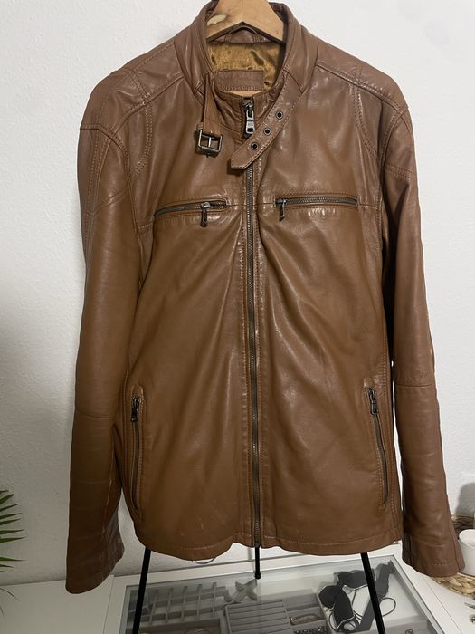 Kurtka skorzana meska naturalna Ross&Cole L/XL