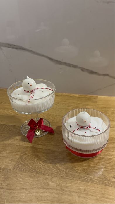 Cudowna świeca sojowa bałwanek!