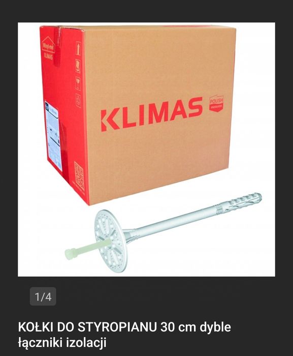 Kołki do styropianu 30 cm
