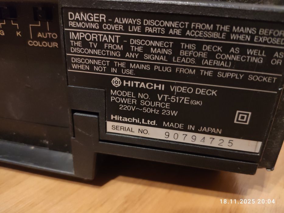 Wideo odtwarzacz Hitachi 517