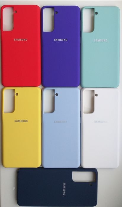Чехол силиконовый Самсунг S21. Soft-touhc покрытие с микрофиброй внутр
