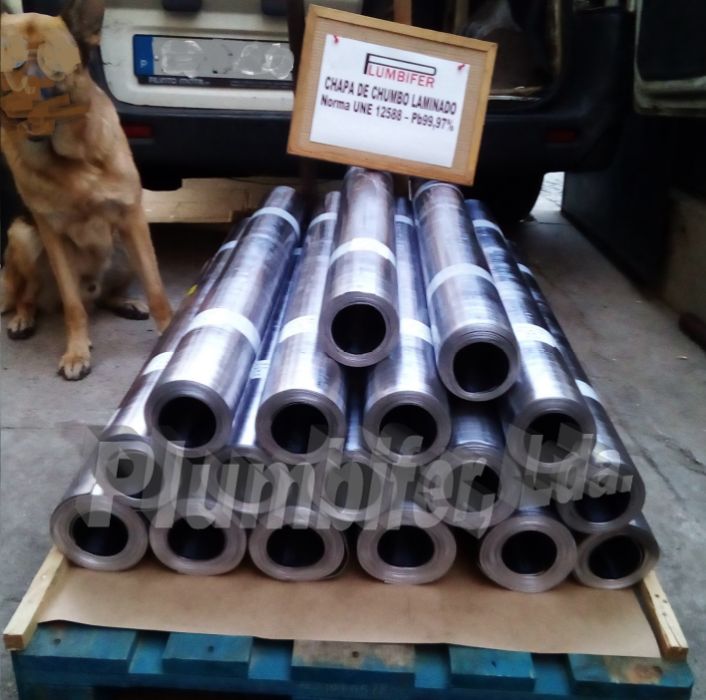 Rolo de chumbo laminado, para salas de raio x e TAC