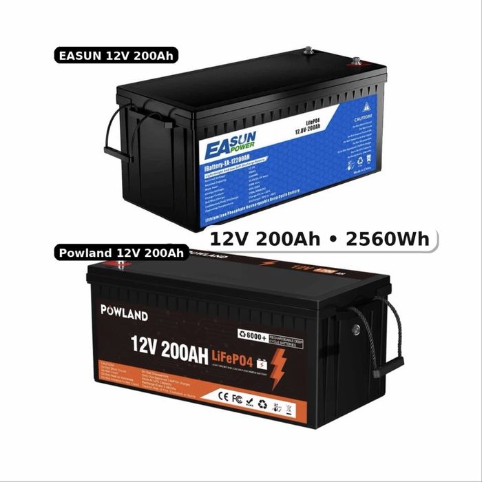 LiFePO4 акумулятор 12.8V 200Ah 2560Wh (EASUN/Powland)для інвертора/ДБЖ