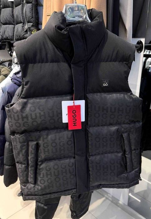 HUGO BOSS жилет оригинал стоковый мужской черный все размеры новый безрукавка