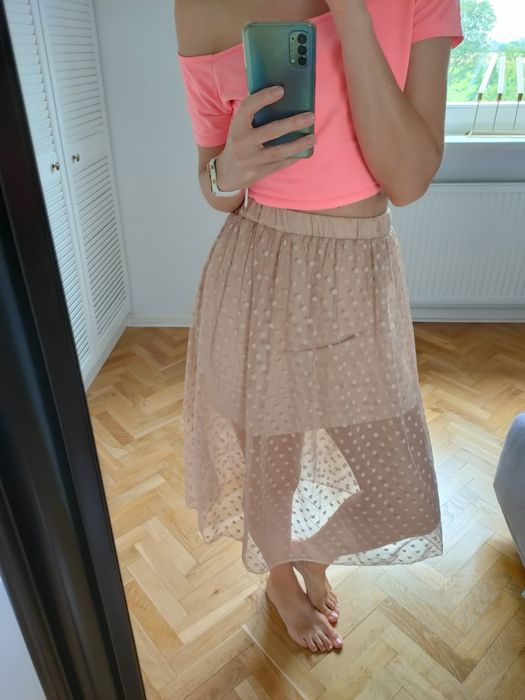 Spódnica midi koronka