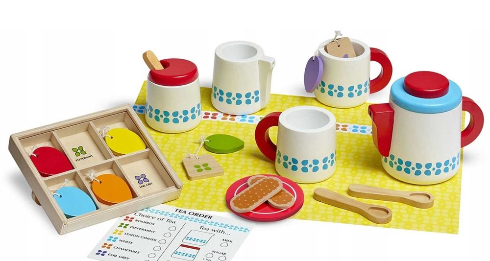 NOWY Drewniany zestaw do herbaty Melissa & Doug 19843 ORYGINALNY