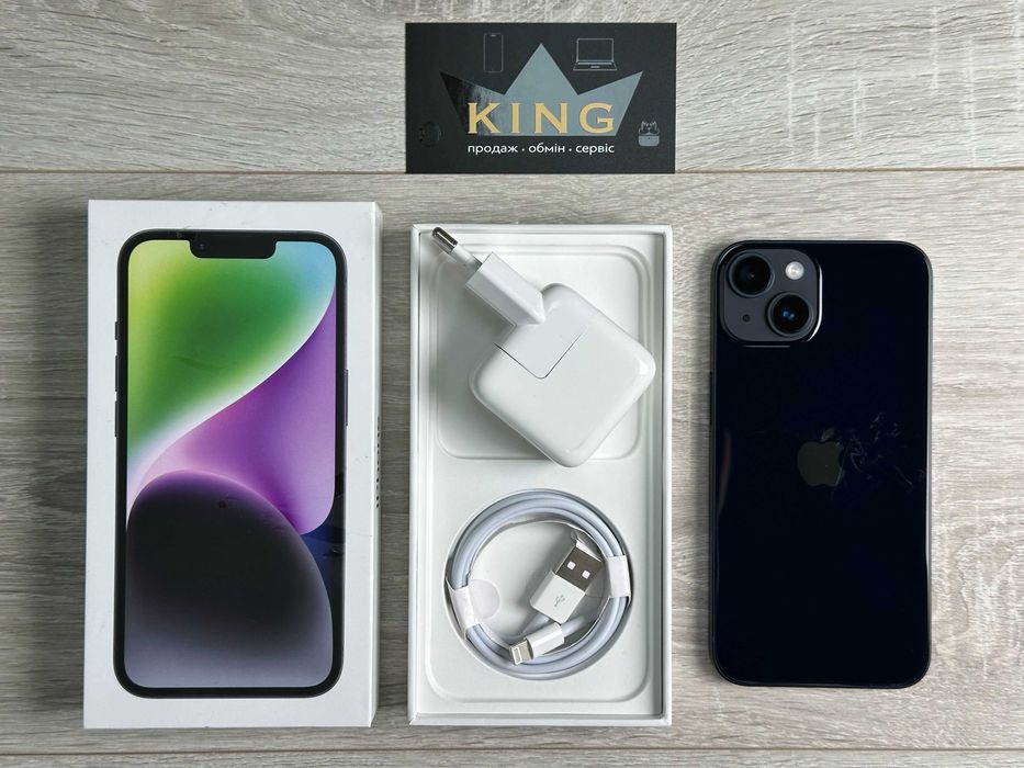 Apple iPhone 14 - 128GB Midnight Neverlock 100% РІДНИЙ АКУМУЛЯТОР №79