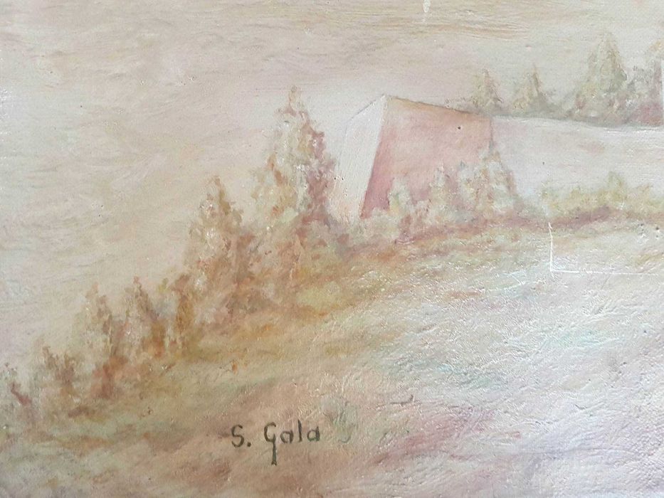 Obraz ręcznie malowany na płótnie ZAMEK W BĘDZINIE 38X28 Sz.Gala