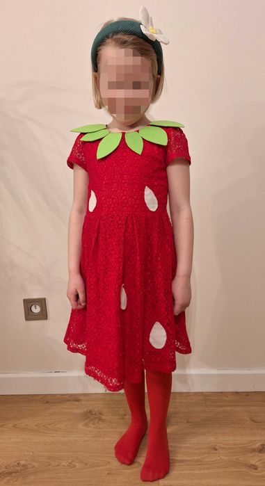 Piękna sukienka Truskawka + opaska