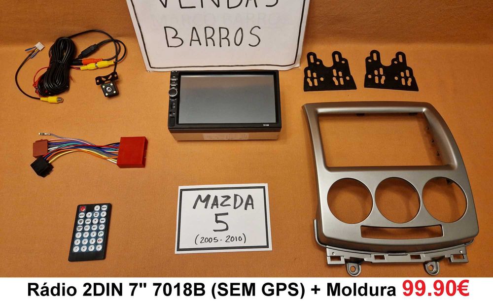 (NOVO) Rádio 2DIN • MAZDA 5 (2005 a 2015) • Android GPS [4+64GB]