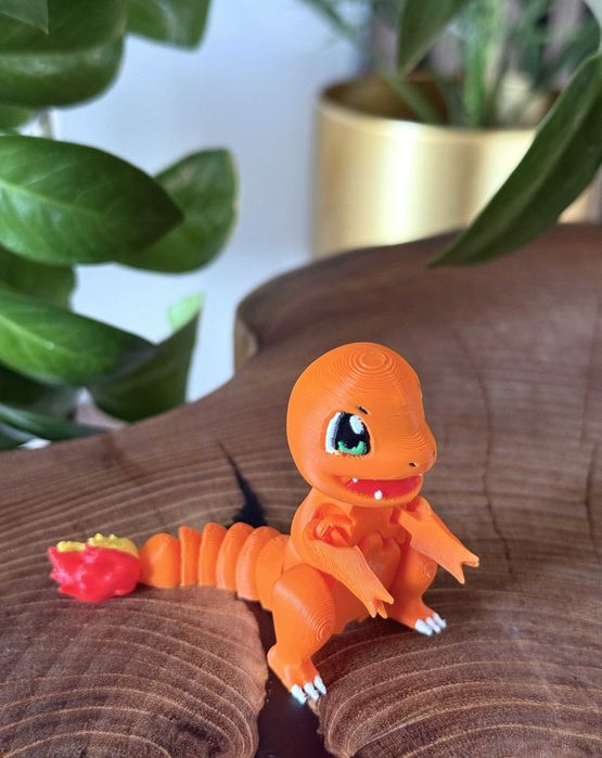 Charmander 3D – uroczy Pokémon | ruchoma figurka | ognisty wojownik