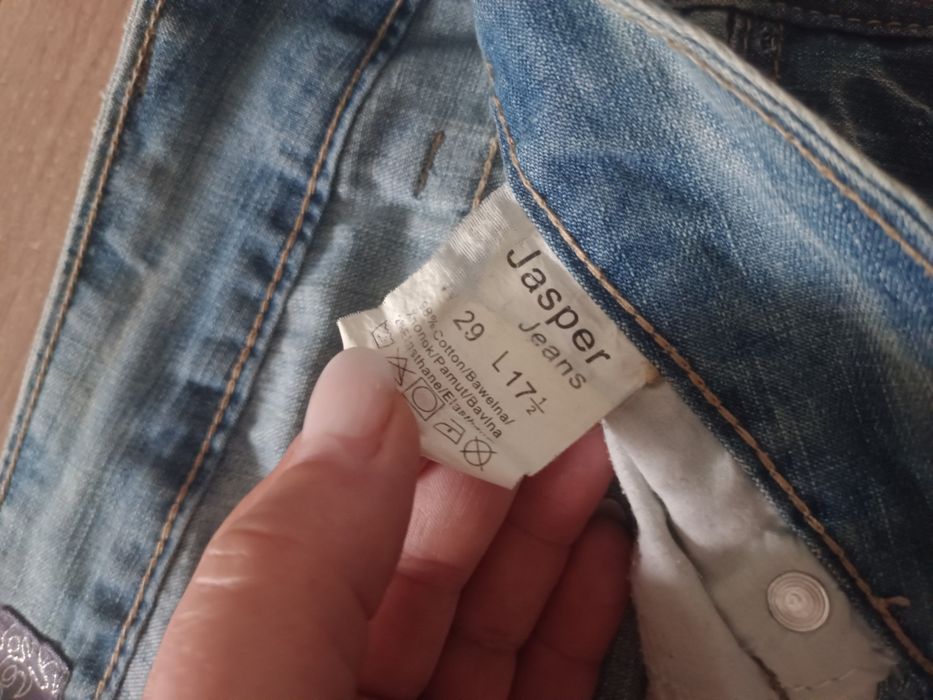 Spodnie - jeansowe rybaczki